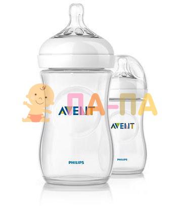 PHILIPS AVENT Бутылочка для кормления. Серия Natural, 260 мл., 2 шт PP