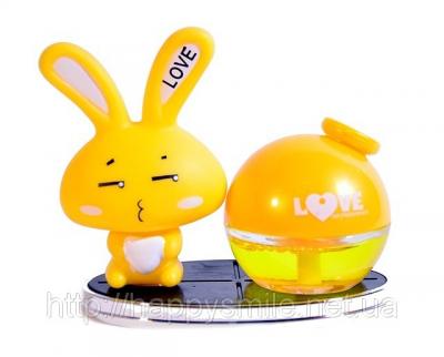 Ароматизатор в авто LOVE Зайчик желтый