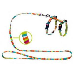 Hunter Шлейка с поводком для кошек Stripes, нейлон