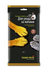 Teddy Pet салфетки для ухода за лапами, 30шт