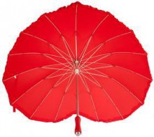 Зонт красный в виде сердца