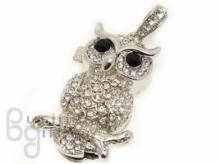 Usb Флешка Сова - под серебро Usb Флешка Сова - под серебро