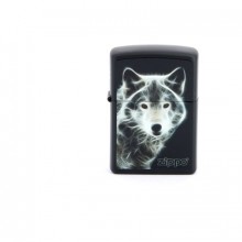 Зажигалка Zippo White Wolf Black Matte