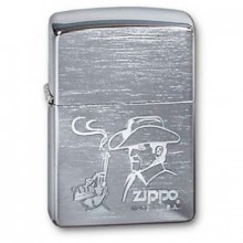Зажигалка Zippo Cowboy Brushed Chrome