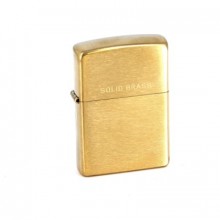 Зажигалка Zippo Brushed Brass, золотистая