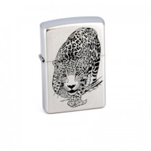 Зажигалка Zippo Leopard Satin Chrome