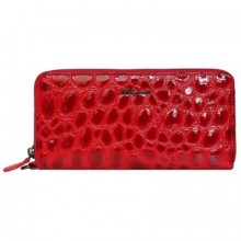 Женский кожаный клатч-кошелек Malgrado 73005-red-croco