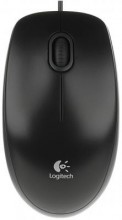 Мышь проводная Logitech B100 чёрный USB 910-003357