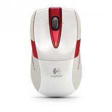 МЫШЬ LOGITECH M525 WIRELESS MOUSE WHITE/RED USB (910-002685)